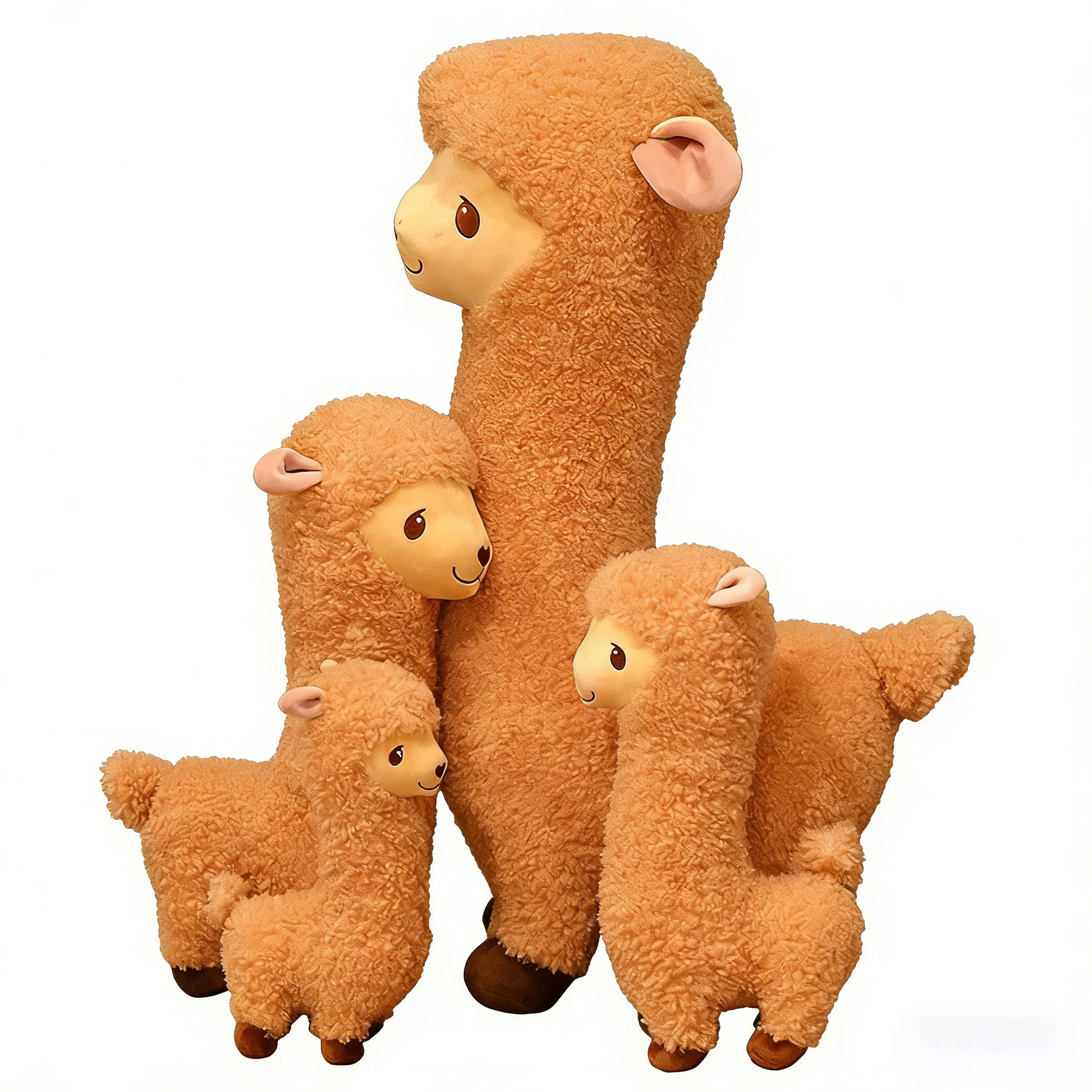 Cute Alpaca Plush Stuffed Animal (Multiple Sizes & Colors) - Soft Fluffy Cuddly Toy Gift for Kids Adults Bedroom Decorow Animals Nap Sleeping Pillow