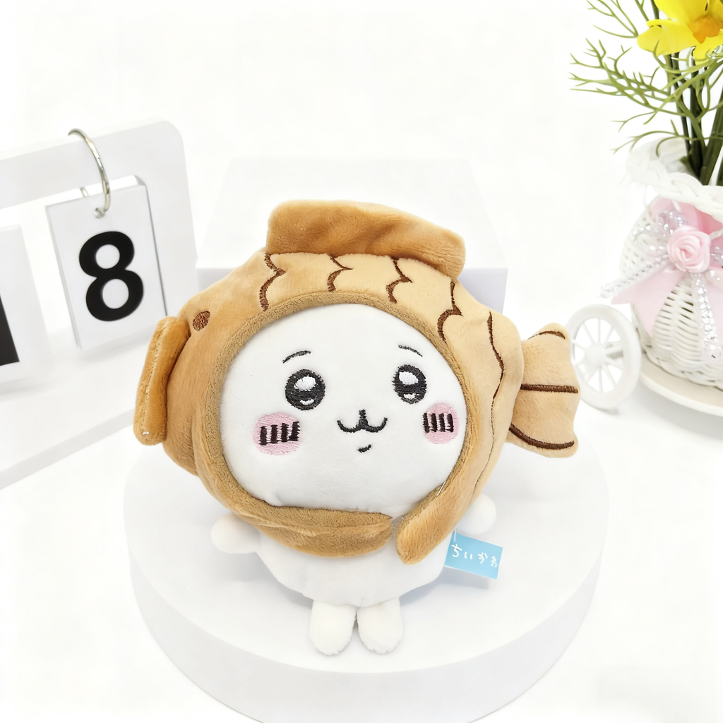 Cute Taiyaki Plush Toy - Soft Stuffed Animal with Kawaii Design, Premium Plush Material, Ideal for Home Decor, Gifts, and Cuddling