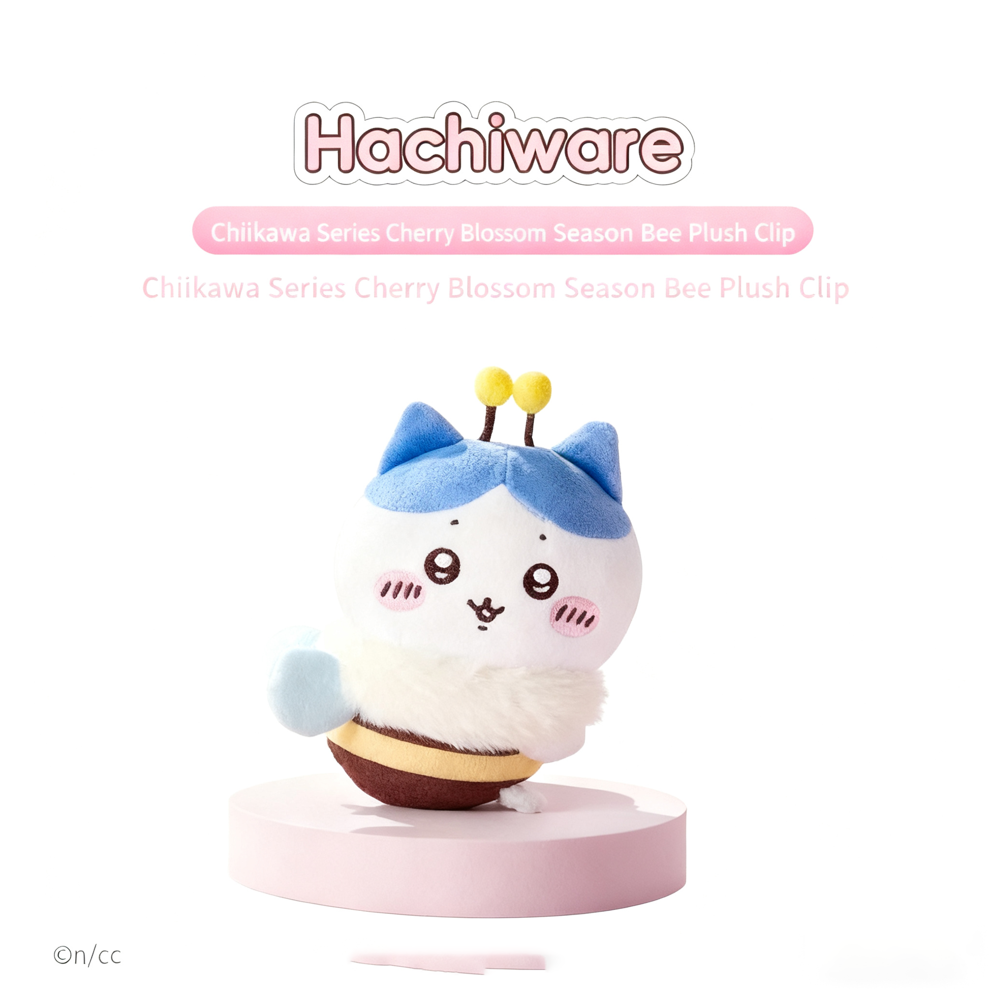 Chiikawa Sakura Season Bee Plush Doll - Cute Stuffed Animal in White/Deep Blue/Orange, Soft Huggable Companion for Kids & Fans