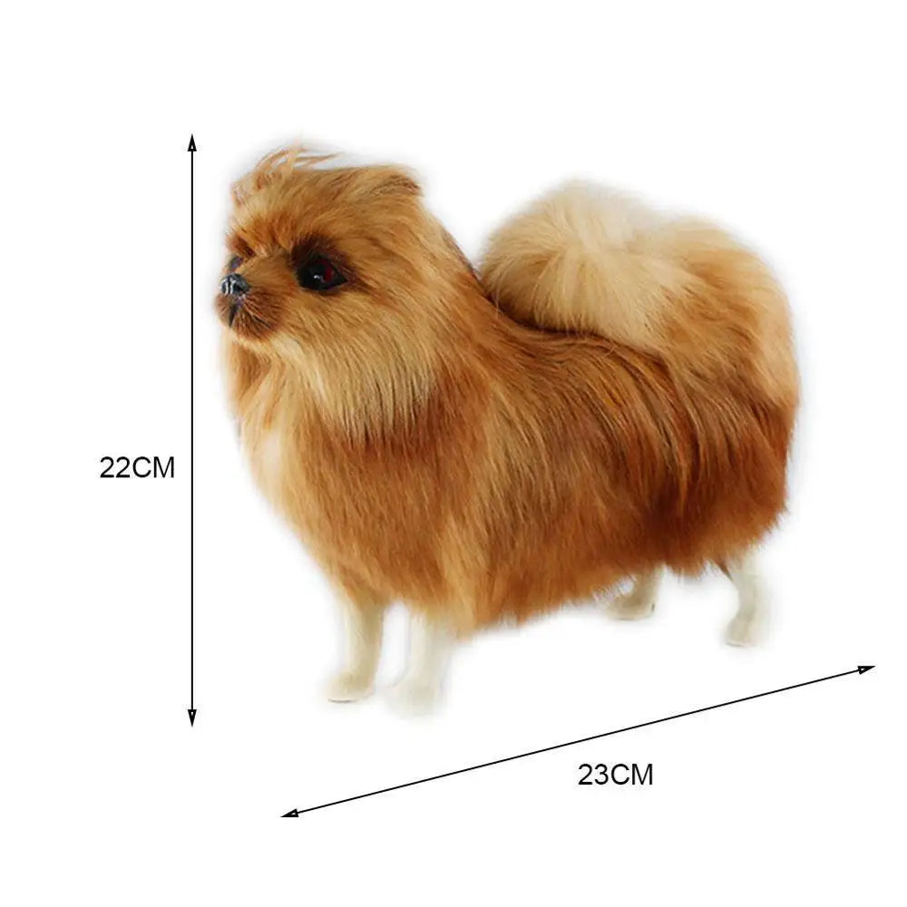 Realistic Pomeranian Simulation Toy Dog Puppy Lifelike Companion Drop Toy Dog Handcrafted Simulation Toys Shipping Stuffed H6J6