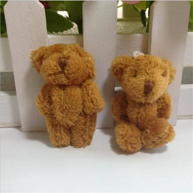6Pcs New Kawaii Plush Toys Interesting Joint Bear 4.5cm Plush Doll Toy Animal Holiday Gift For Girls&Boys&Childs HANDANWEIRAN