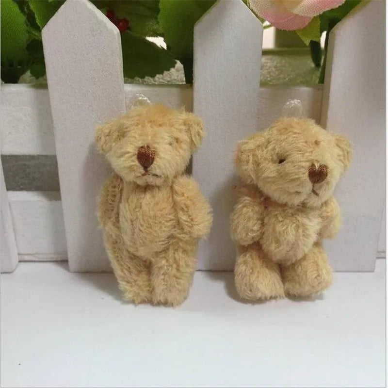 6Pcs New Kawaii Plush Toys Interesting Joint Bear 4.5cm Plush Doll Toy Animal Holiday Gift For Girls&Boys&Childs HANDANWEIRAN