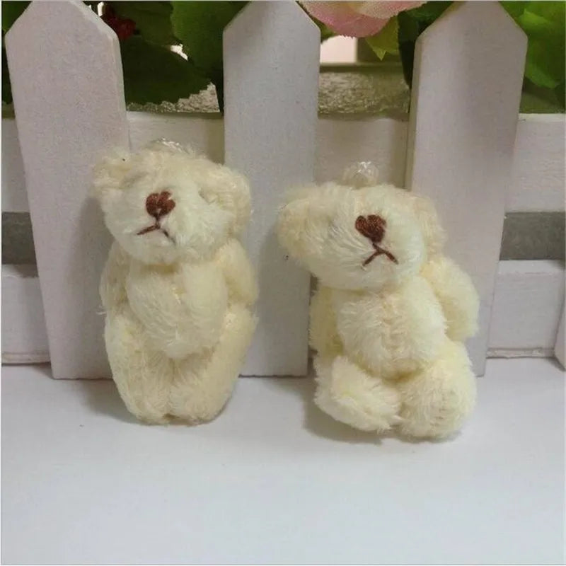 6Pcs New Kawaii Plush Toys Interesting Joint Bear 4.5cm Plush Doll Toy Animal Holiday Gift For Girls&Boys&Childs HANDANWEIRAN