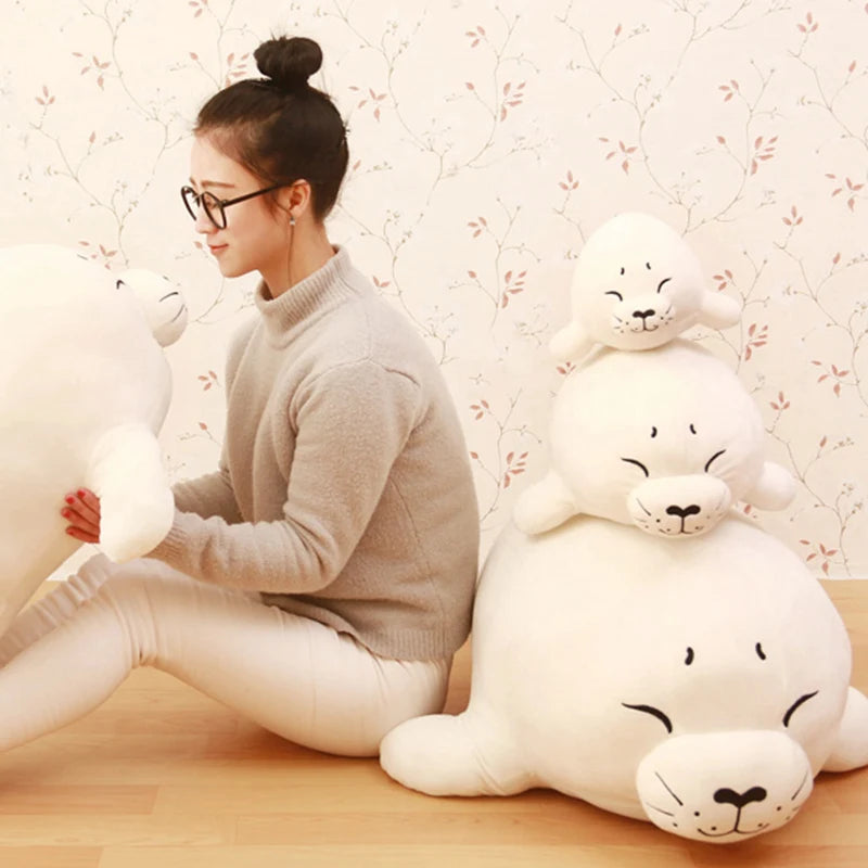 1pc 40/60cm/80cm/100cm Soft Sea Lion Plush Toys Sea World Animal Seal Plush Stuffed Doll Baby Sleeping Pillow Kids Girls Gifts