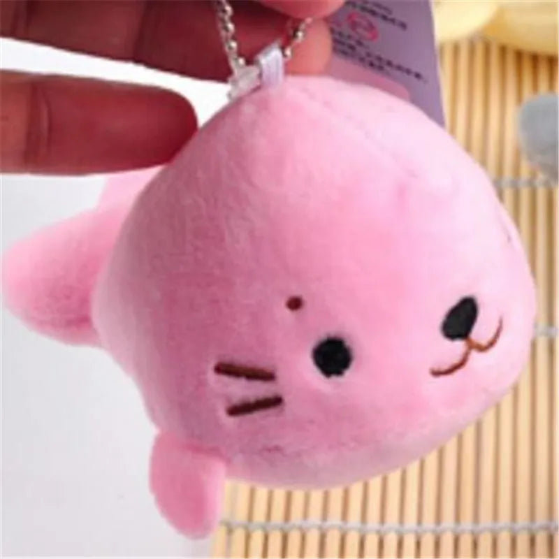 1Pcs Cotton Hot 10CM Sea Lion Plush Toys Cute Animal Small Pendant Stuffed Toys For girs Gifts Key Chain Pendants