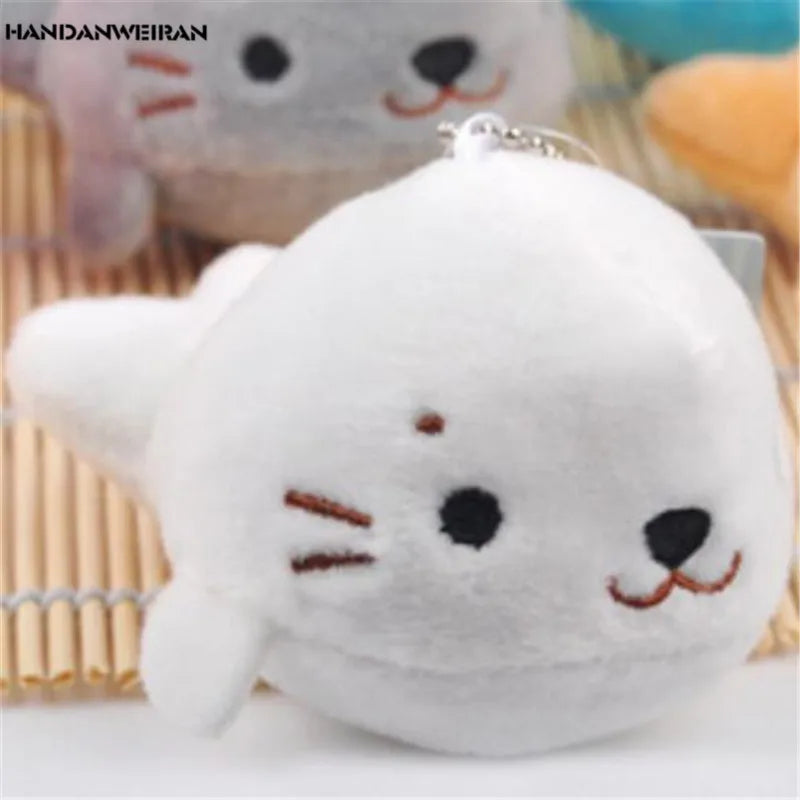 1Pcs Cotton Hot 10CM Sea Lion Plush Toys Cute Animal Small Pendant Stuffed Toys For girs Gifts Key Chain Pendants
