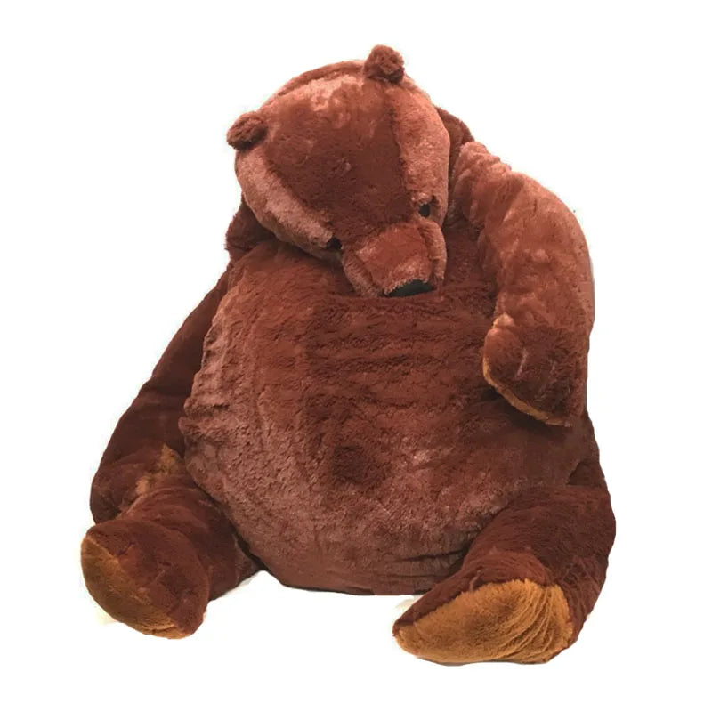 1M Big Simulation Brown Bear Plush Toy Stuffed Animal Giant Mr.Boss  Bear Plush Doll Pillow Soft Cushion Kids Birthday Gift