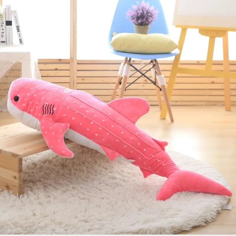 150cm Large Size Soft Shark Plush Toy Big Creative Blue Whale Stuffed Soft Shark Sea Fish Plush Pillow Lovely Doll