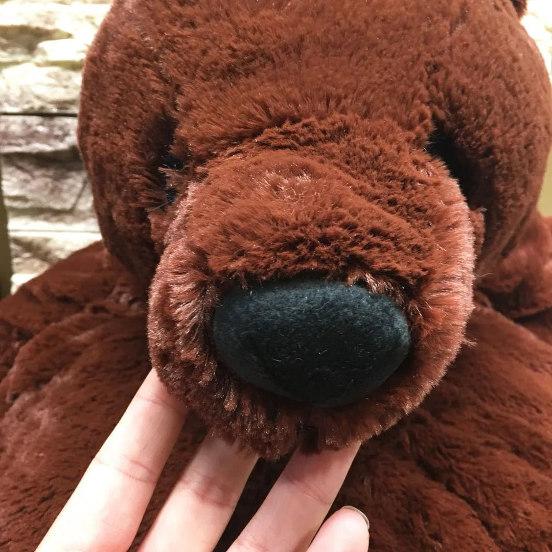 1M Big Simulation Brown Bear Plush Toy Stuffed Animal Giant Mr.Boss  Bear Plush Doll Pillow Soft Cushion Kids Birthday Gift