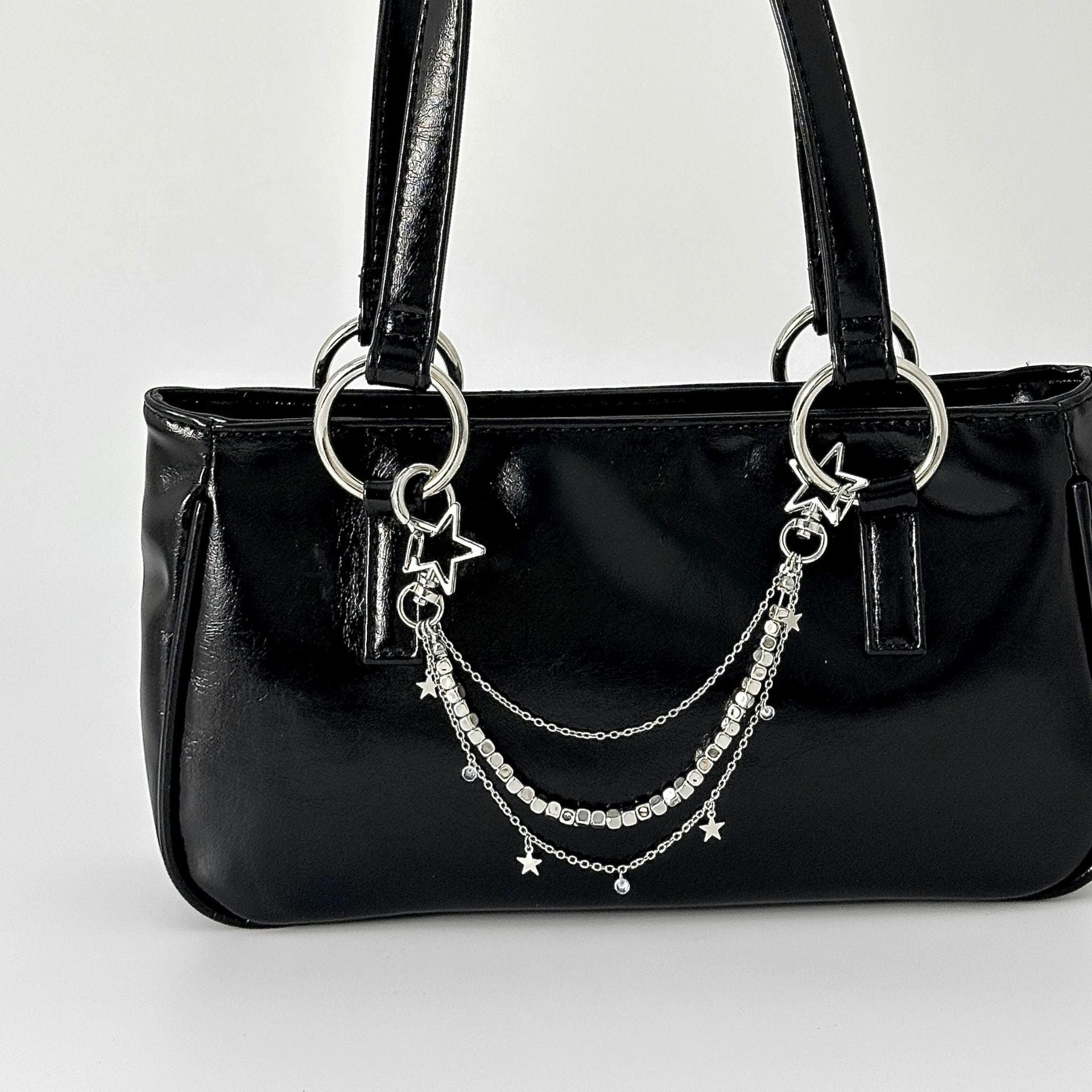 Edgy Handmade Metal Chain Charm | Trendy Minimalist Pendant for Stylish Bags & Effortless Looks