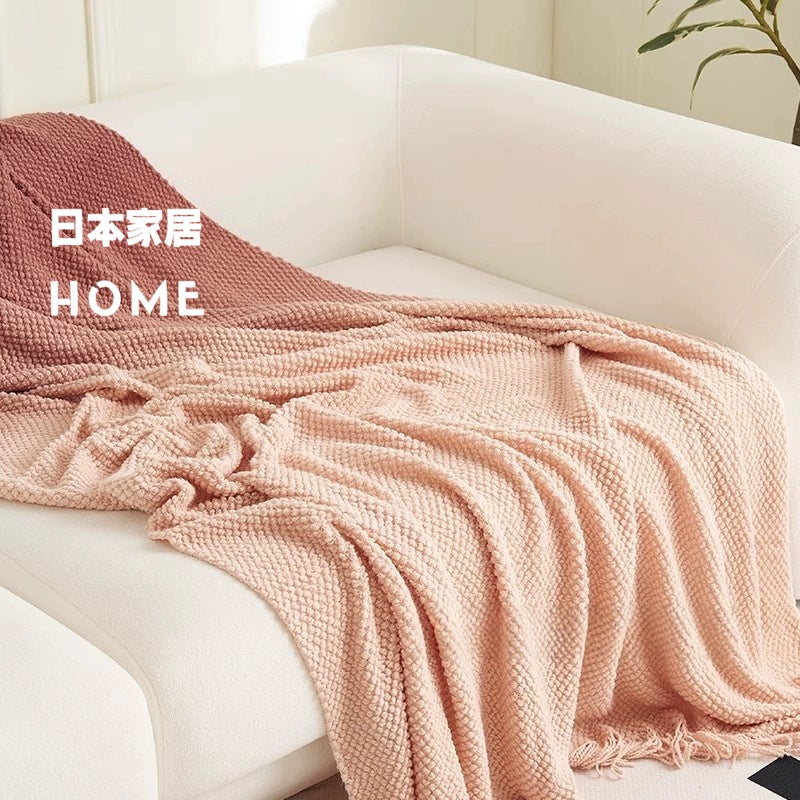 Warm Japanese - style Knitted Blanket