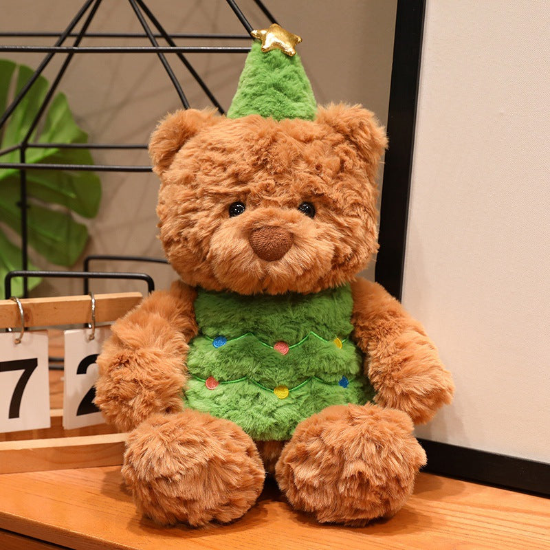 Christmas Teddy Bear Plush Toy, Festive Holiday Stuffed Bear in 18, 23 or 26 cm for Cozy Rooms and Thoughtful Gifts