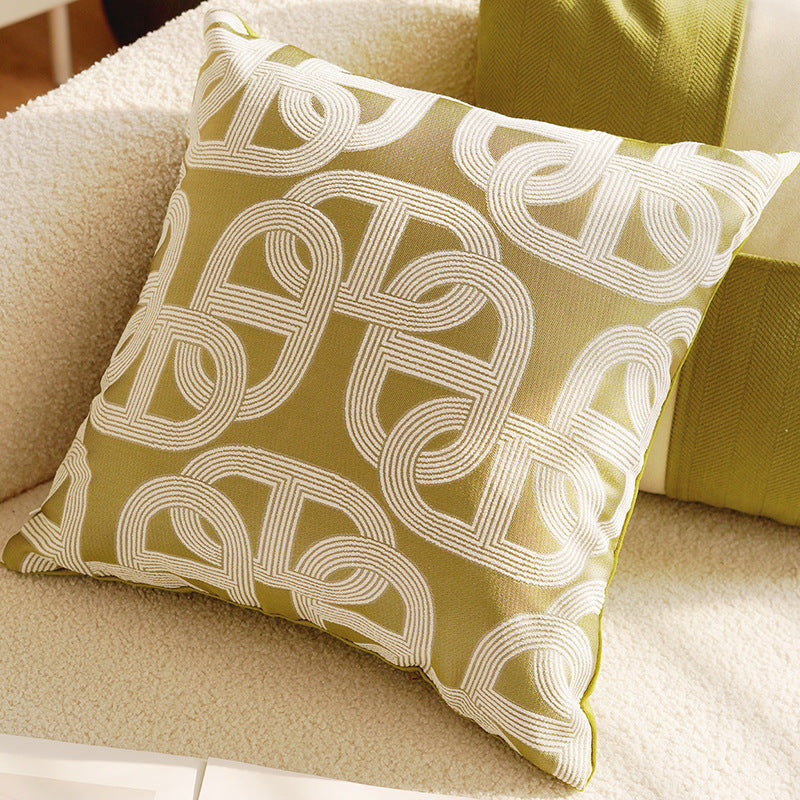 Green & Cream Decorative Pillow Covers, Botanical, Equestrian and Textured Designs for Sofas and Cozy Bedrooms