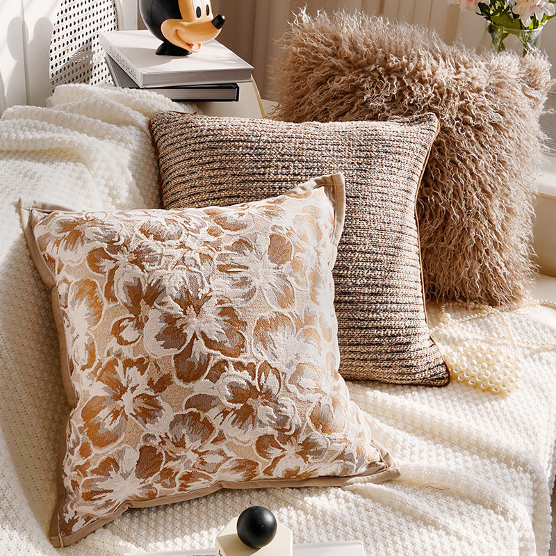 Cream and Cocoa Textured Pillow Covers, Floral, Tassel and Geometric Designs for Cozy Living Rooms and Bedrooms