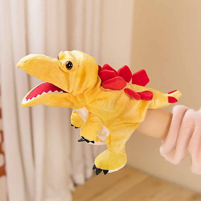 Dinosaur Hand Puppet Plush Toys, 20–30 cm Soft T Rex, Triceratops and Prehistoric Animal Styles for Pretend Play