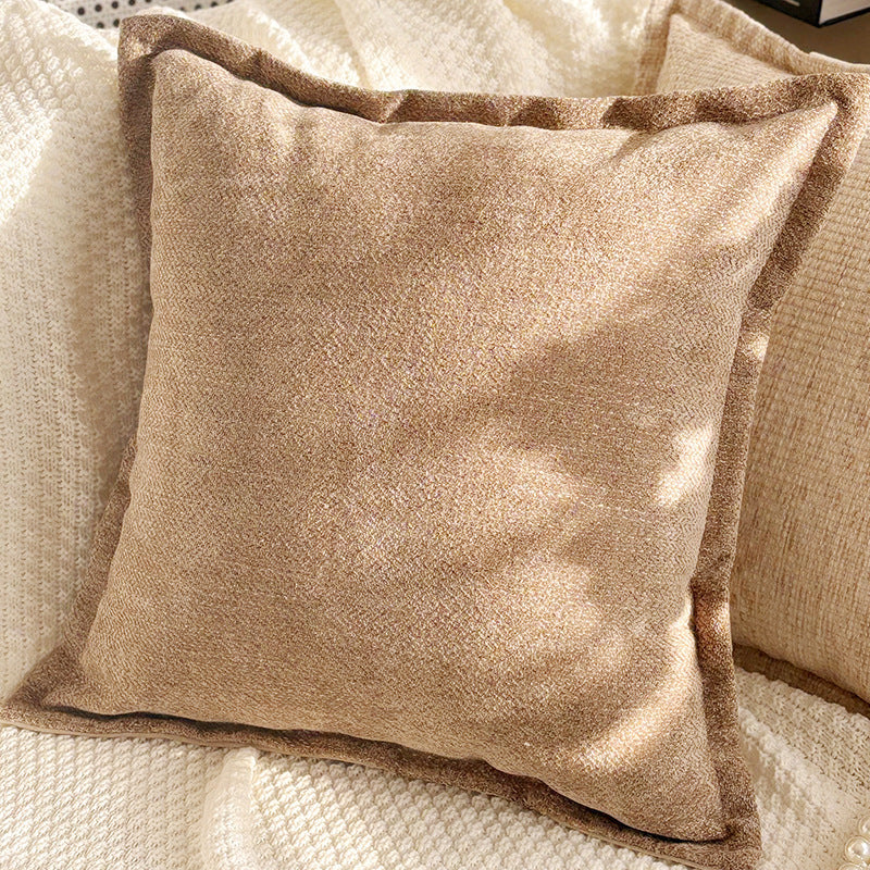 Brown Leaf and Butterfly Pillow Covers, Warm Neutral Textured Designs for Cozy Sofas and Bedrooms