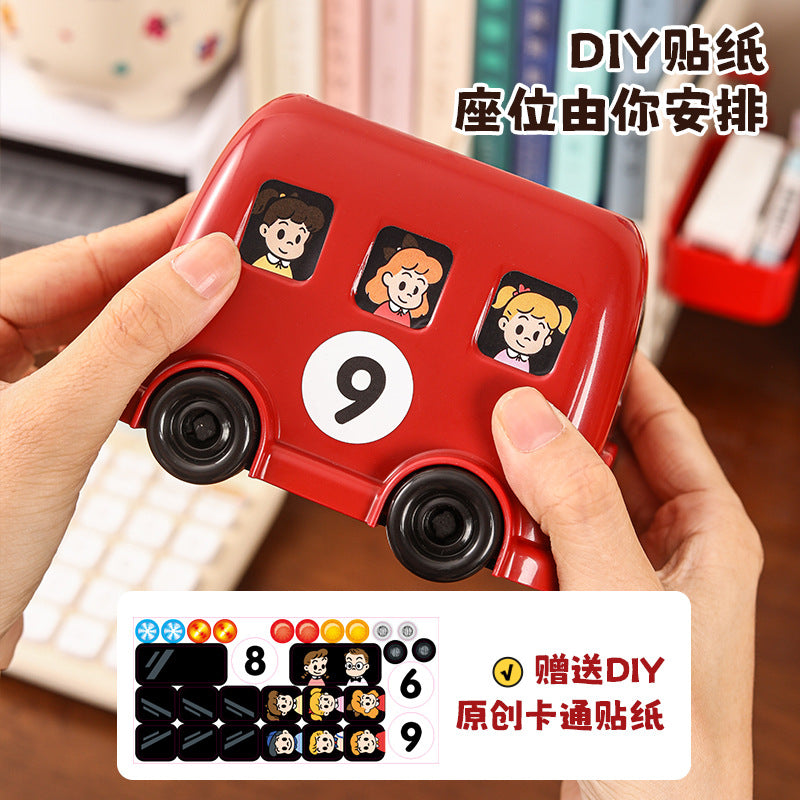 Mini Bus Pencil Holder, Playful Vehicle-Shaped Desk Organizer in Red, White or Green for Pens, Brushes and Creative Spaces