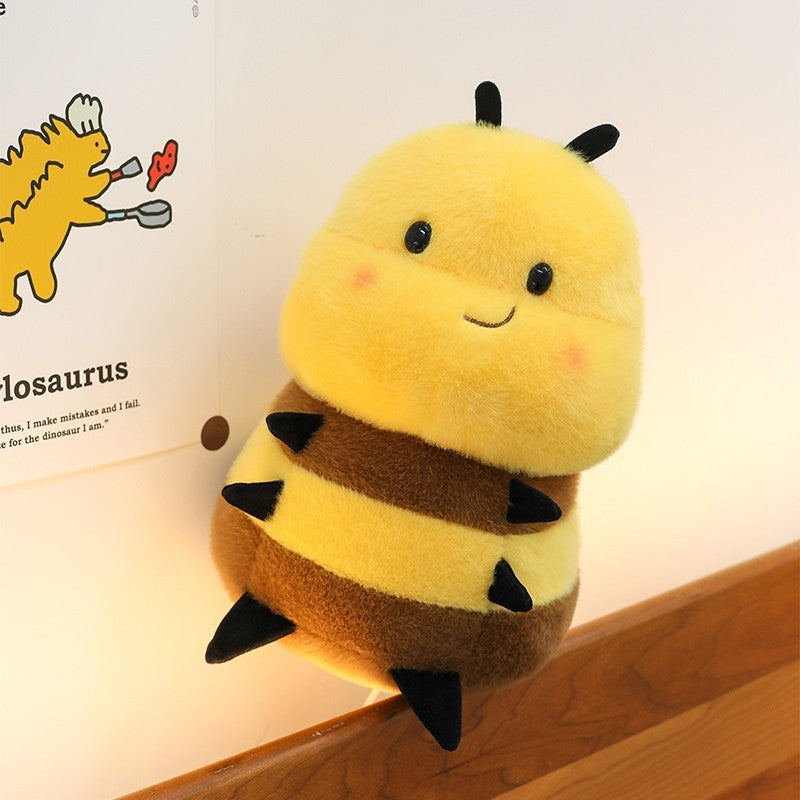 Smiling Bumblebee Plush Toy, Yellow or Taupe Bee in 20, 25 or 30 cm for Cozy Rooms and Thoughtful Gifts