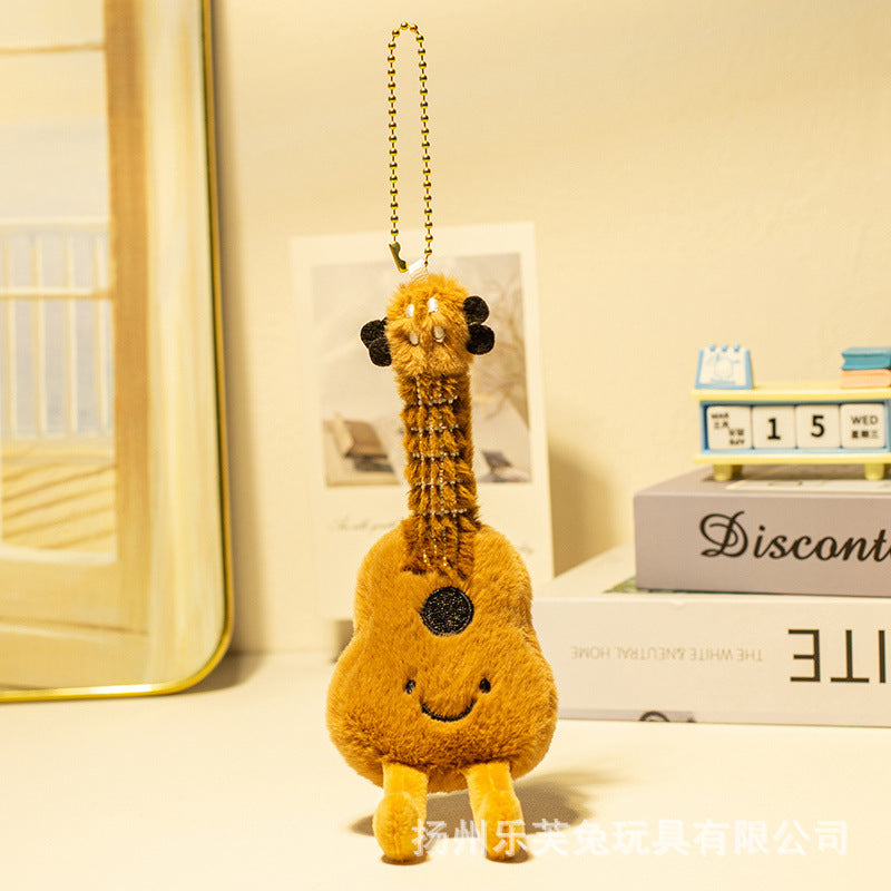 Mini Musical Instrument Plush Toys and Bag Charms, Soft Guitar, Piano, Guzheng and More for Music Lovers, 10–30 cm