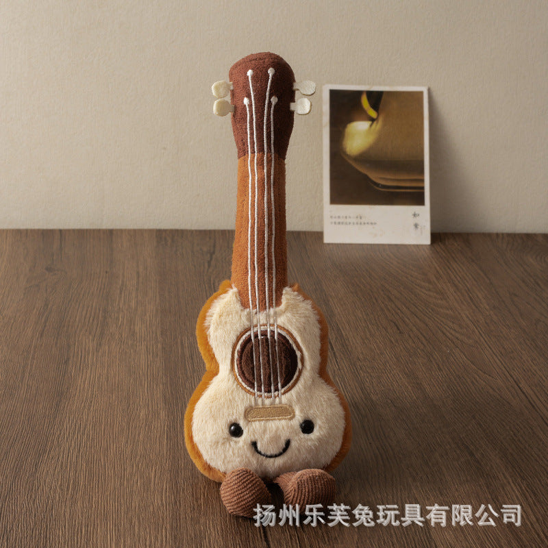 Mini Musical Instrument Plush Toys and Bag Charms, Soft Guitar, Piano, Guzheng and More for Music Lovers, 10–30 cm