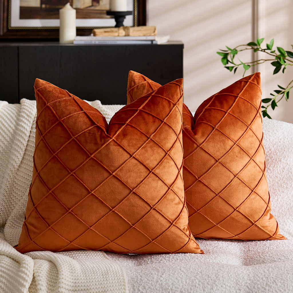 Solid Velvet Pillow Cover in 21 Colors, Decorative Square and Lumbar Cushion Cover for Sofas, Bedrooms and Cozy Home Styling
