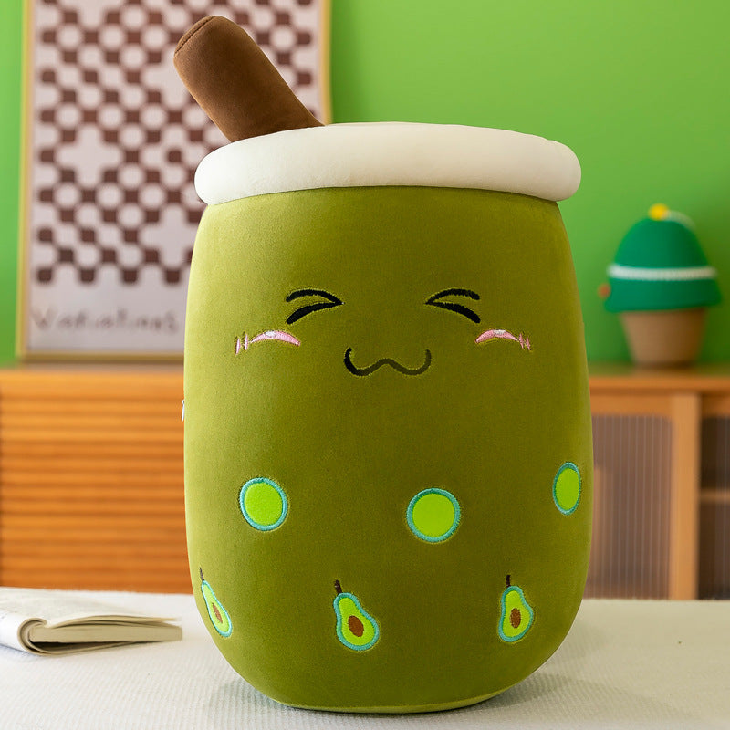 Bubble Tea and Dessert Cup Plush Toy, 20–30 cm Smiling Boba Drink in Colorful Styles for Cozy Rooms and Thoughtful Gifts