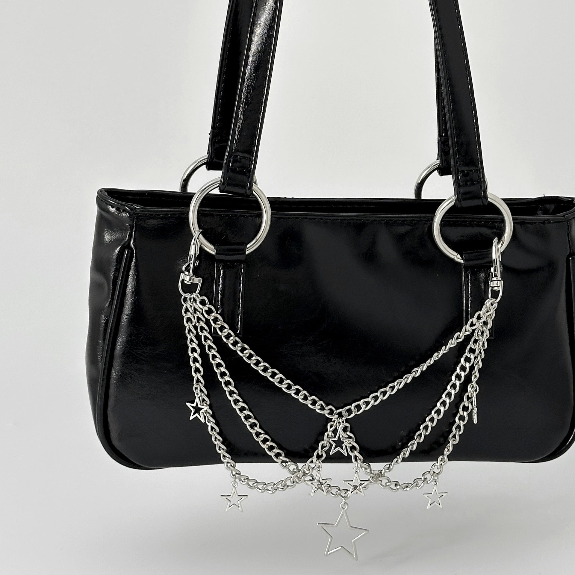 Edgy Handmade Metal Chain Charm | Trendy Minimalist Pendant for Stylish Bags & Effortless Looks