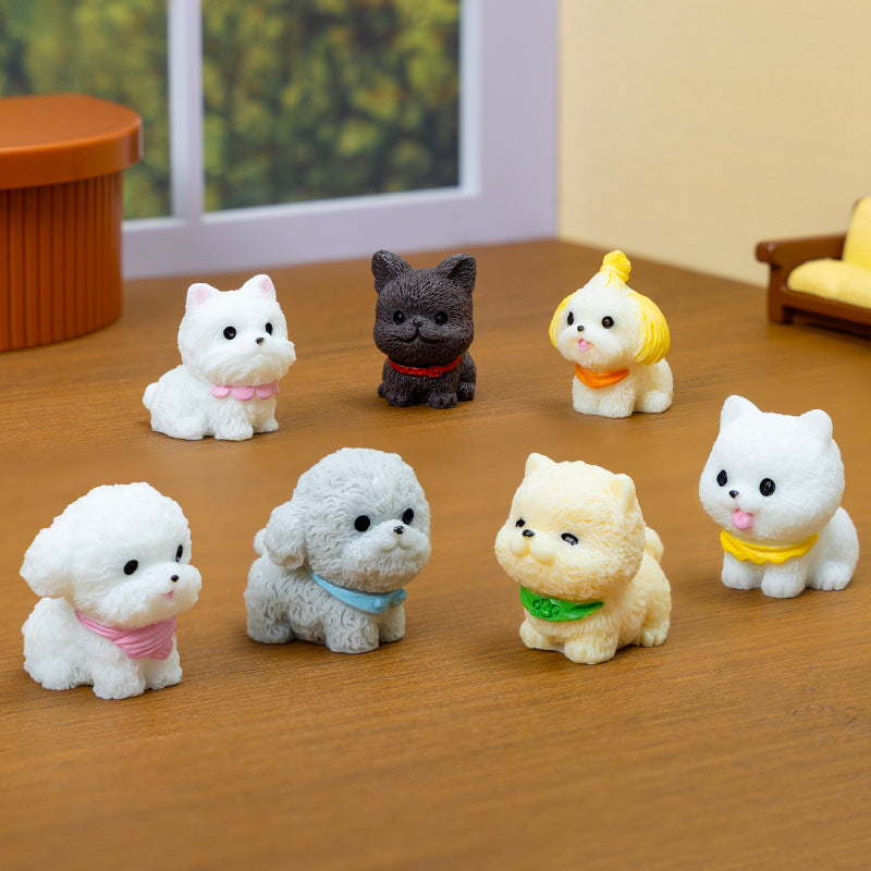 Tiny Dog Breed Miniatures, Complete 14 Piece Puppy Figurine Collection for Fairy Gardens, Desks and Dog Lover Gifts