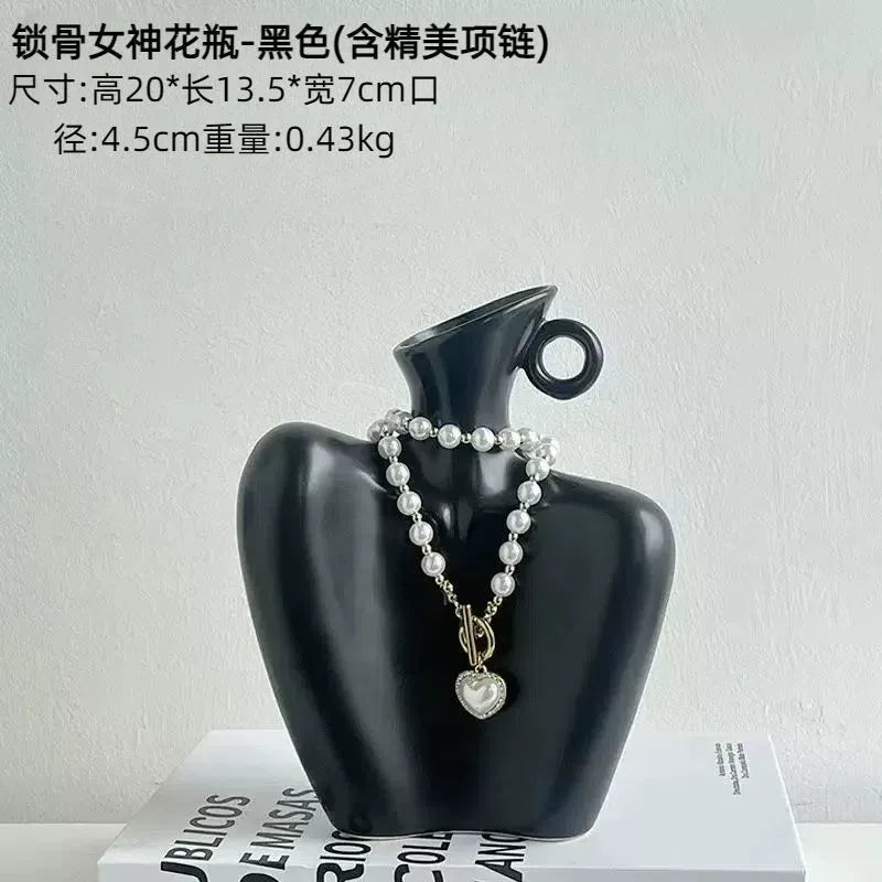 New ceramic vase for niche art flower arrangements