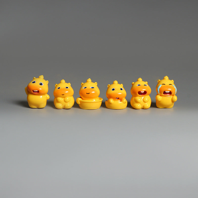 Playful Capybara Miniatures, Complete 6 Piece Expressive Animal Figurine Set for Desks, Shelves and Fairy Gardens