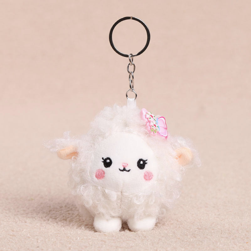 Little Lamb Plush Toys and Bag Charms, 8–25 cm Curly Sheep in Soft Colors and Playful Outfits for Cozy Rooms and Thoughtful Gifts