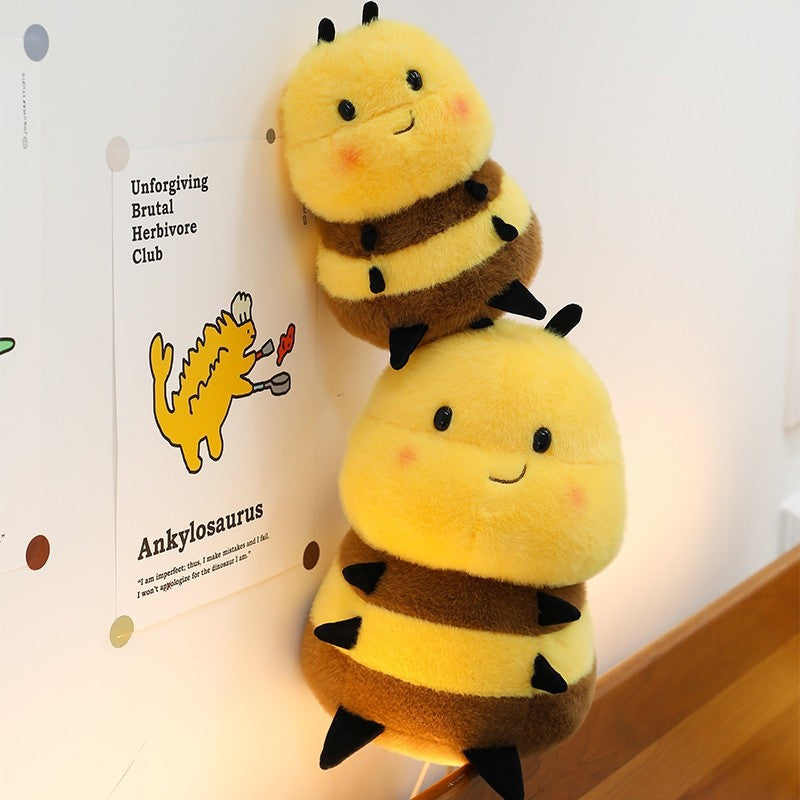Smiling Bumblebee Plush Toy, Yellow or Taupe Bee in 20, 25 or 30 cm for Cozy Rooms and Thoughtful Gifts