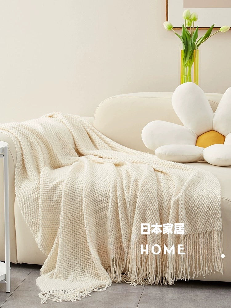 Warm Japanese - style Knitted Blanket