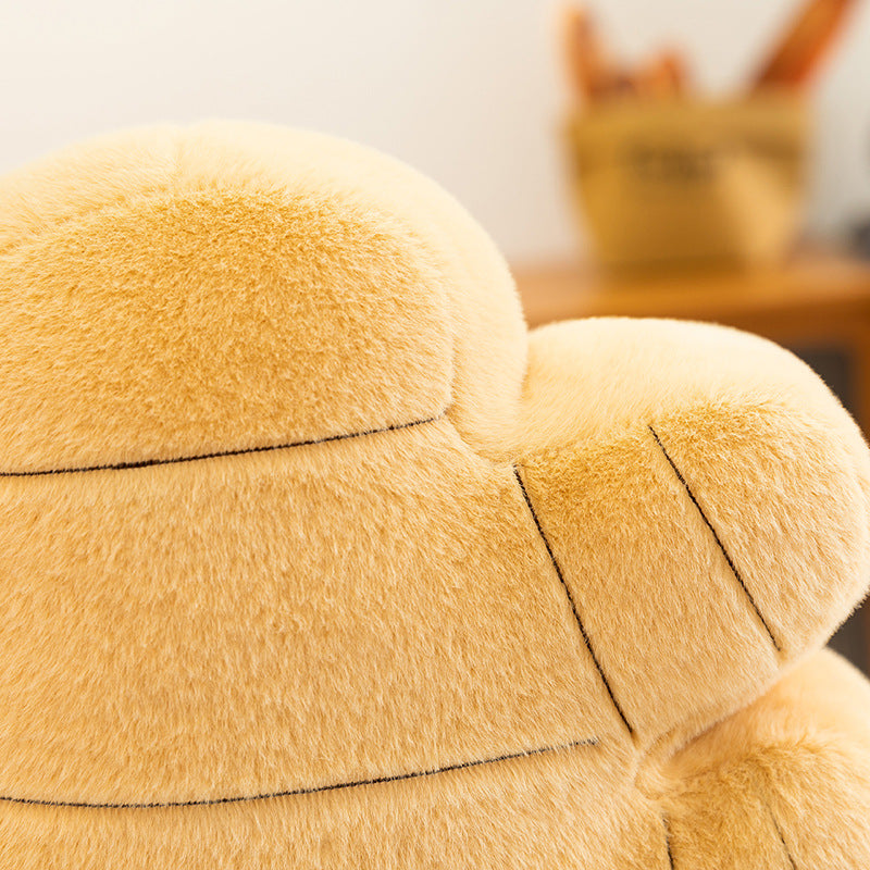Smiling Ginger Plush Toy, Whimsical Food Shaped Soft Companion for Cozy Shelves, Playful Desks and Thoughtful Gifts