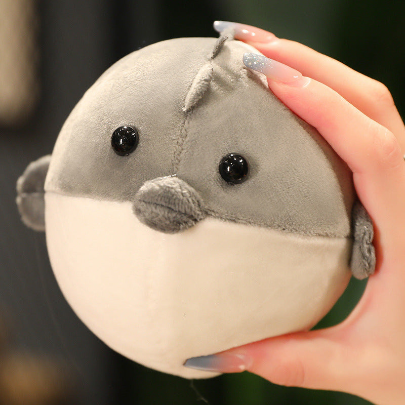 Mini Round Animal Plush Toys and Bag Charms, 10–15 cm Otter, Frog, Penguin, Pufferfish and More for Playful Gifts