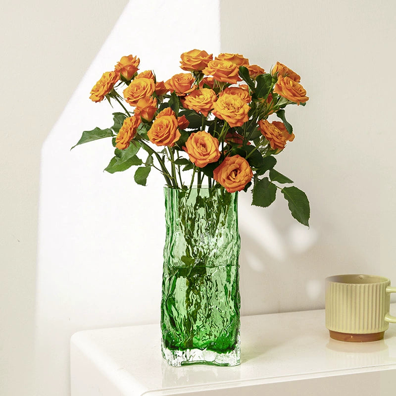 Glacier Jade Glass Vase