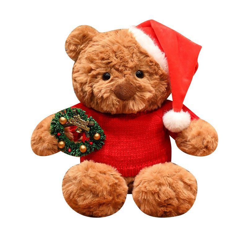 Christmas Teddy Bear Plush Toy, Festive Holiday Stuffed Bear in 18, 23 or 26 cm for Cozy Rooms and Thoughtful Gifts