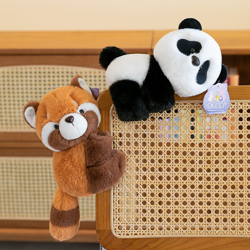 Plush Animal Slap Bracelet, 18 cm Soft Raccoon, Panda, Rabbit and Woodland Friend Wristband for Playful Gifts