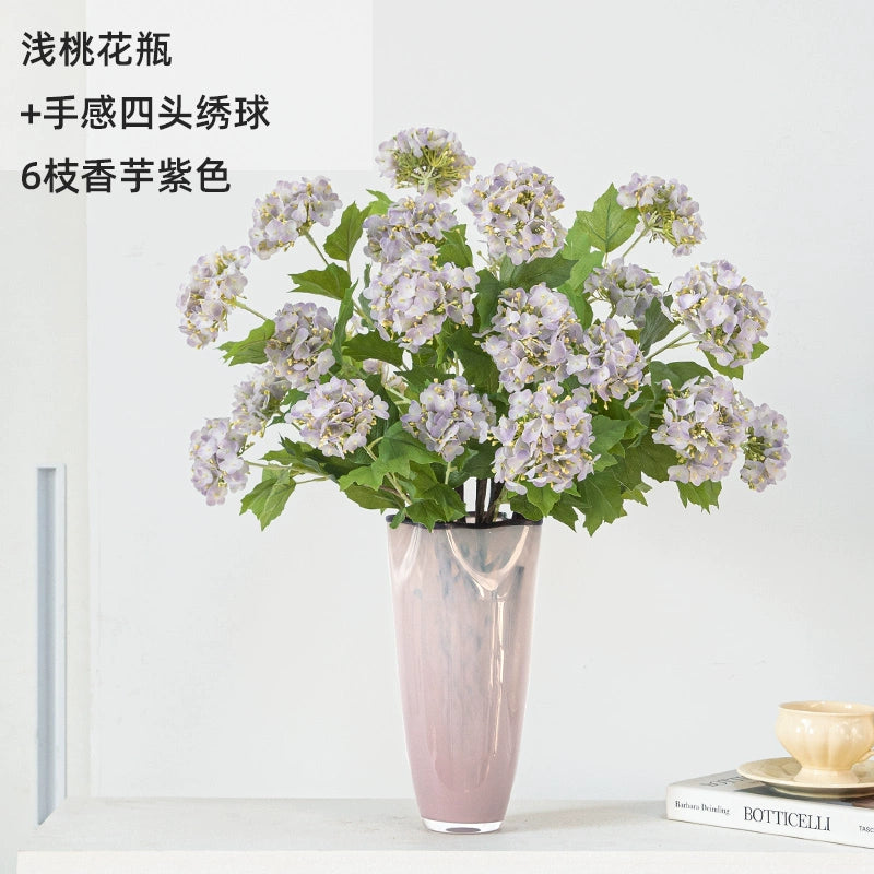 Pink Cream Wind Glass Vase