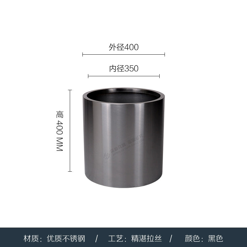 Nordic Creative Cylindrical Stainless Steel Flower Pot - Modern Planter with Diverse Visual Aesthetics for Indoor & Outdoor Decoration