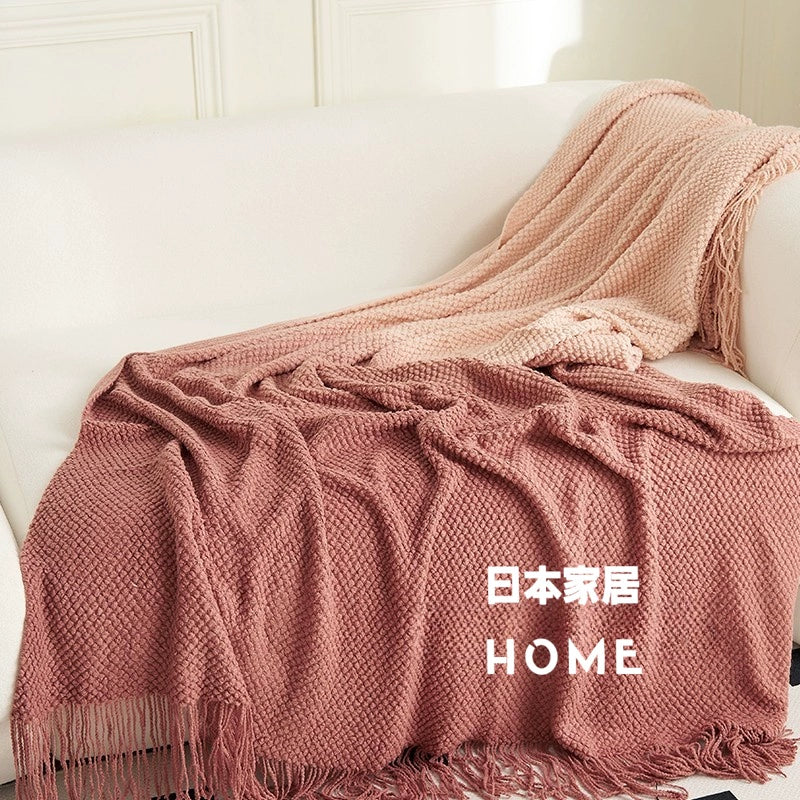 Warm Japanese - style Knitted Blanket