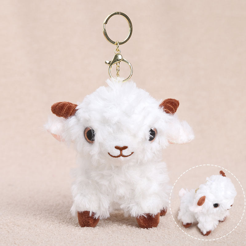 Little Lamb Plush Toys and Bag Charms, 8–25 cm Curly Sheep in Soft Colors and Playful Outfits for Cozy Rooms and Thoughtful Gifts