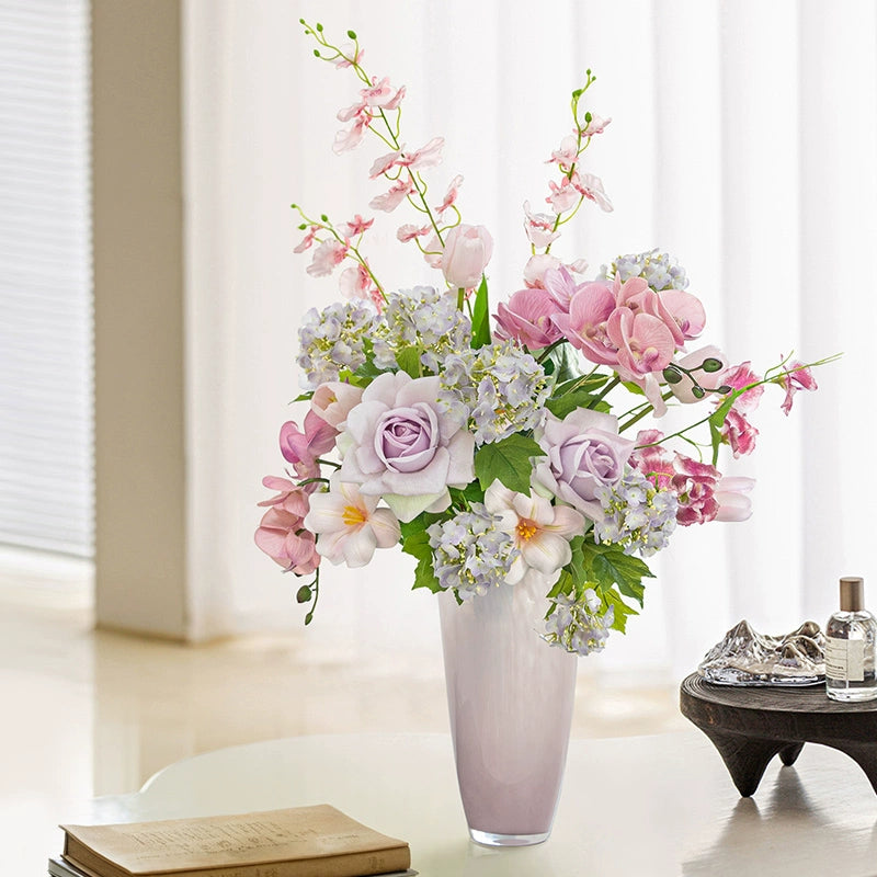Pink Cream Wind Glass Vase
