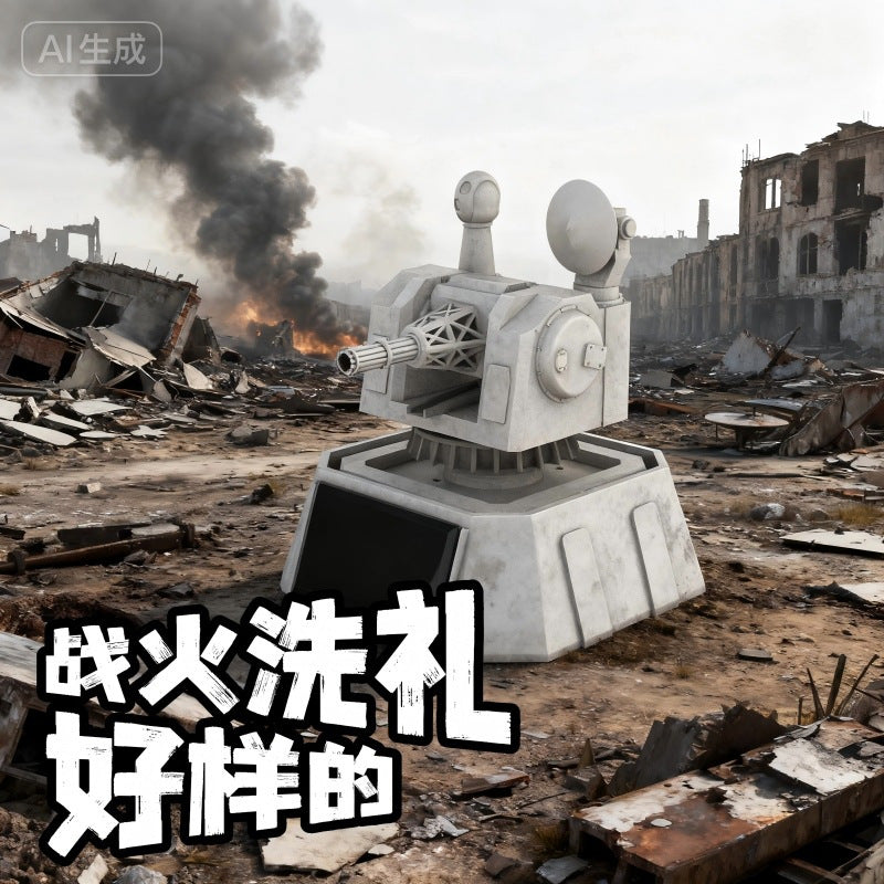 Mini Turret-Inspired Car Dashboard Ornament in Gray or Camouflage, Mechanical-Style Accent for Playful Car Interiors