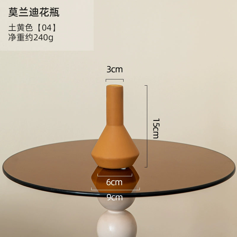 Simple and modern crystal transparent glass vase, creative dining table, living room, fresh flowers, high-end decoration, small Lego vase