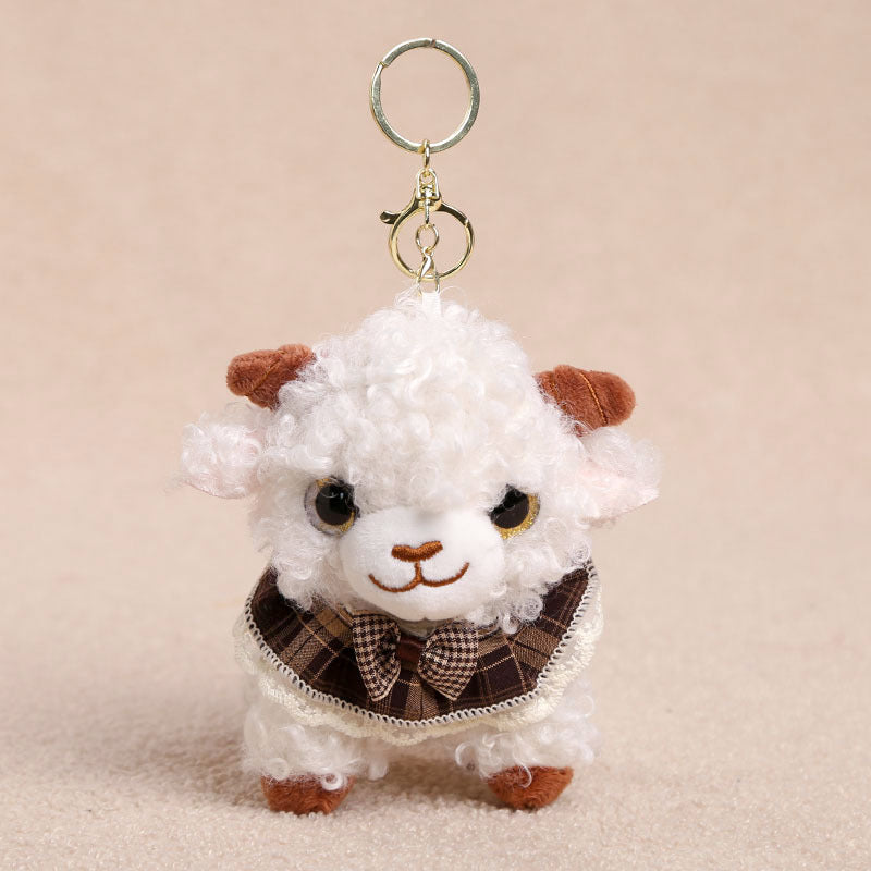 Little Lamb Plush Toys and Bag Charms, 8–25 cm Curly Sheep in Soft Colors and Playful Outfits for Cozy Rooms and Thoughtful Gifts