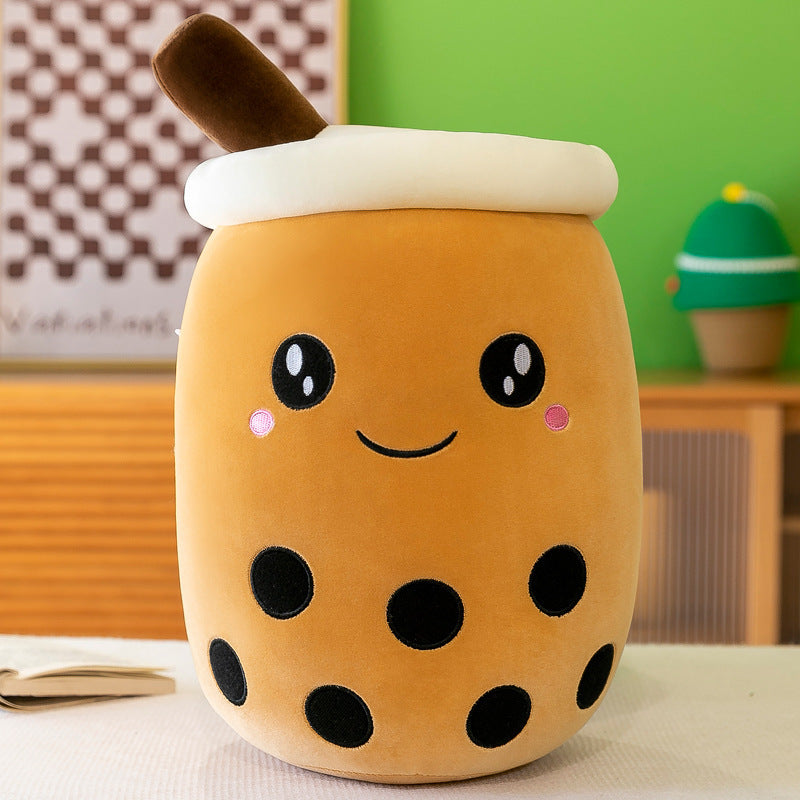 Bubble Tea and Dessert Cup Plush Toy, 20–30 cm Smiling Boba Drink in Colorful Styles for Cozy Rooms and Thoughtful Gifts