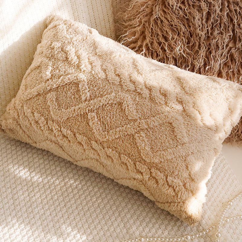 Brown Leaf and Butterfly Pillow Covers, Warm Neutral Textured Designs for Cozy Sofas and Bedrooms