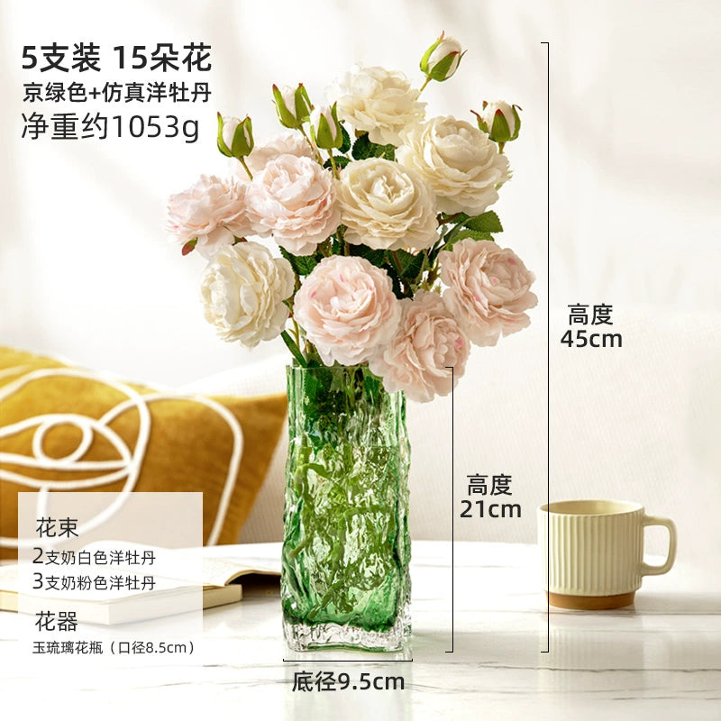 Glacier Jade Glass Vase