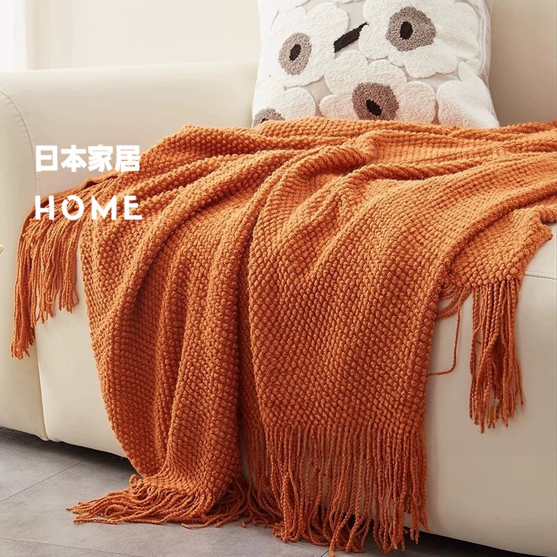 Warm Japanese - style Knitted Blanket